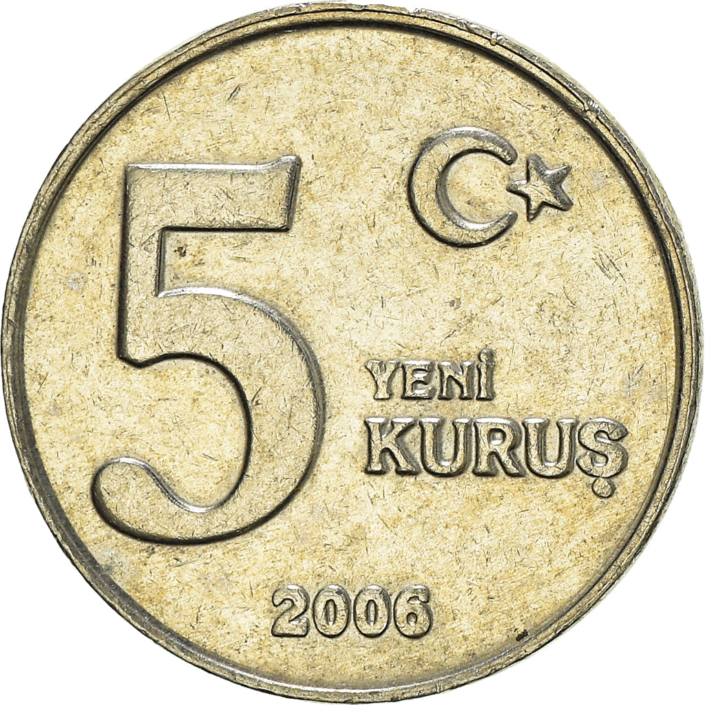 Moneta, Turchia, 5 New Kurus, 2006