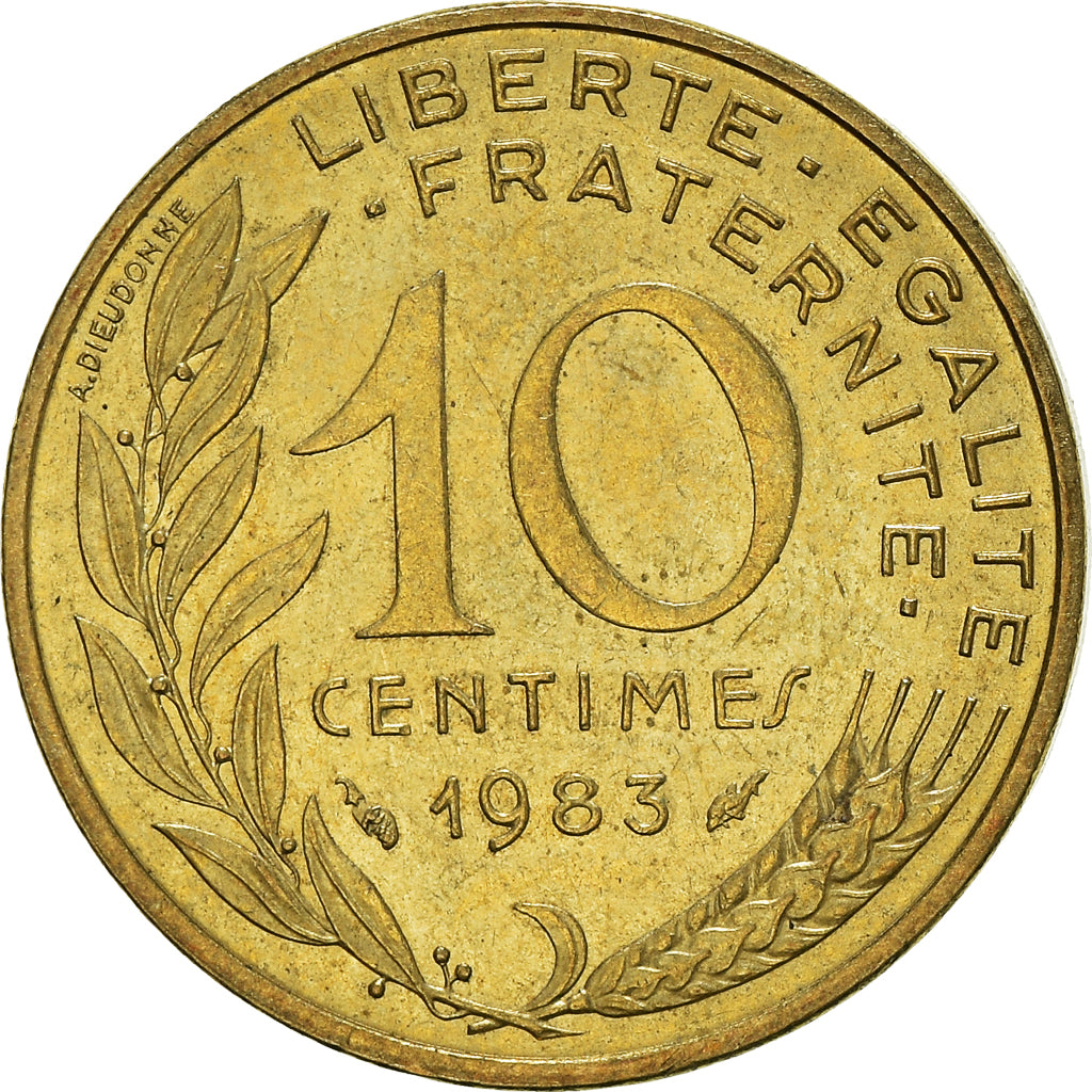 Coin, France, 10 Centimes, 1983
