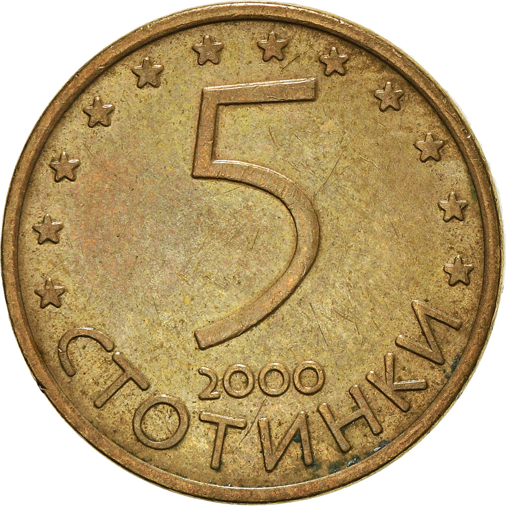 Moneta, Bulgaria, 5 Stotinki, 2000