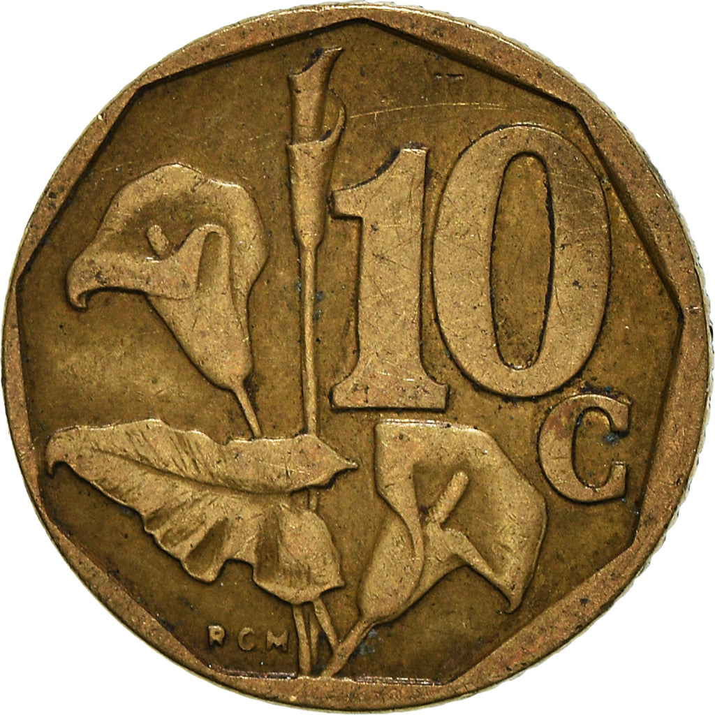 Moneda, Sudáfrica, 10 Cents, 1999