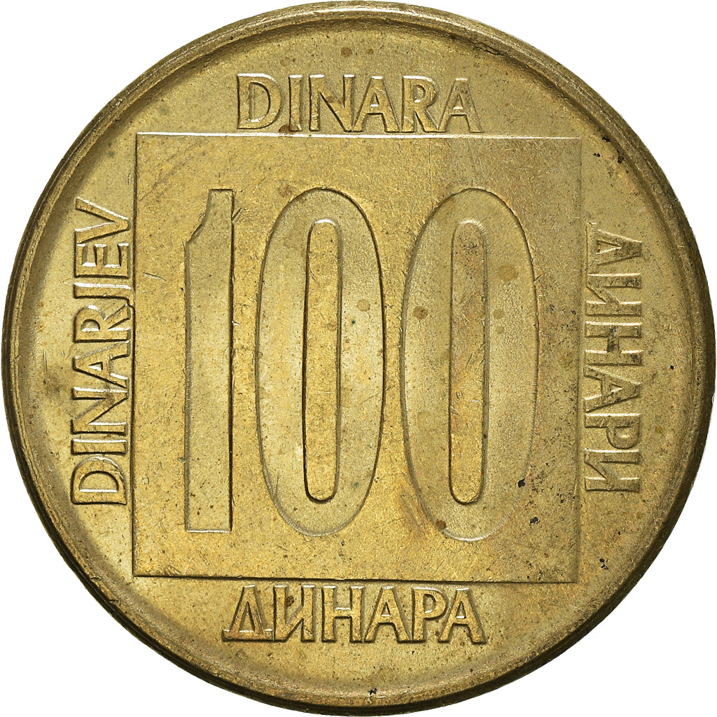 Münze, Jugoslawien, 100 Dinara, 1989