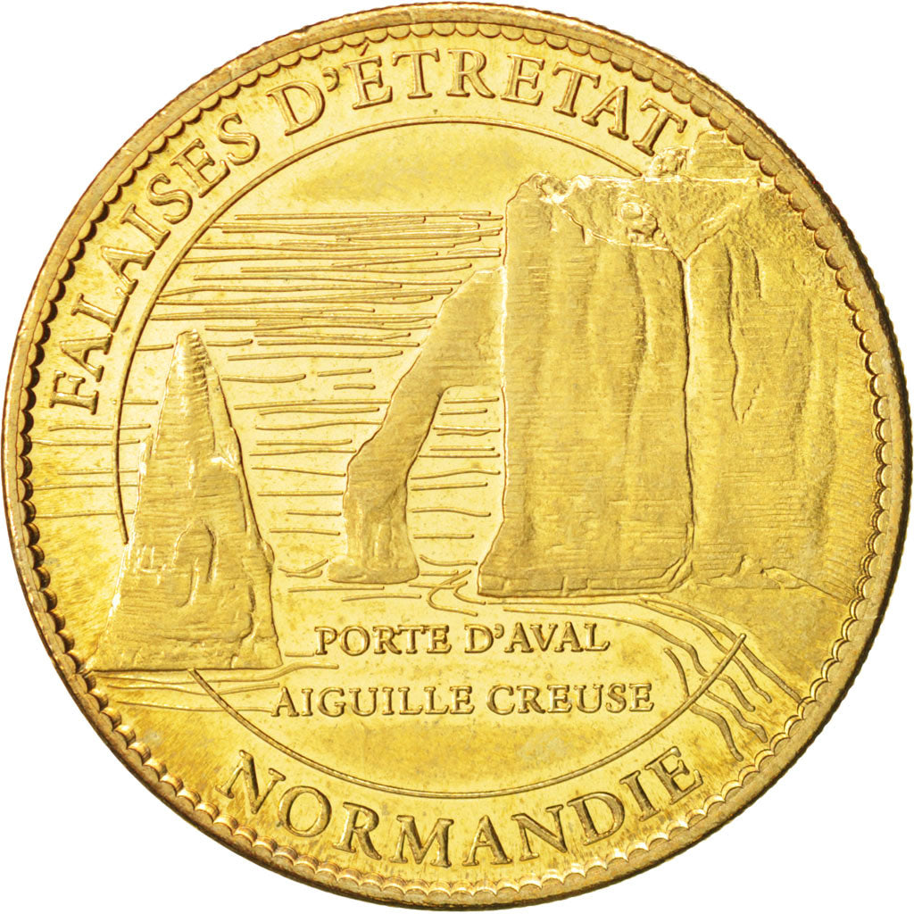 Tourist Token, Falaises d'Etretat, Normandie, 2009, MS(63), Arthus Bertrand