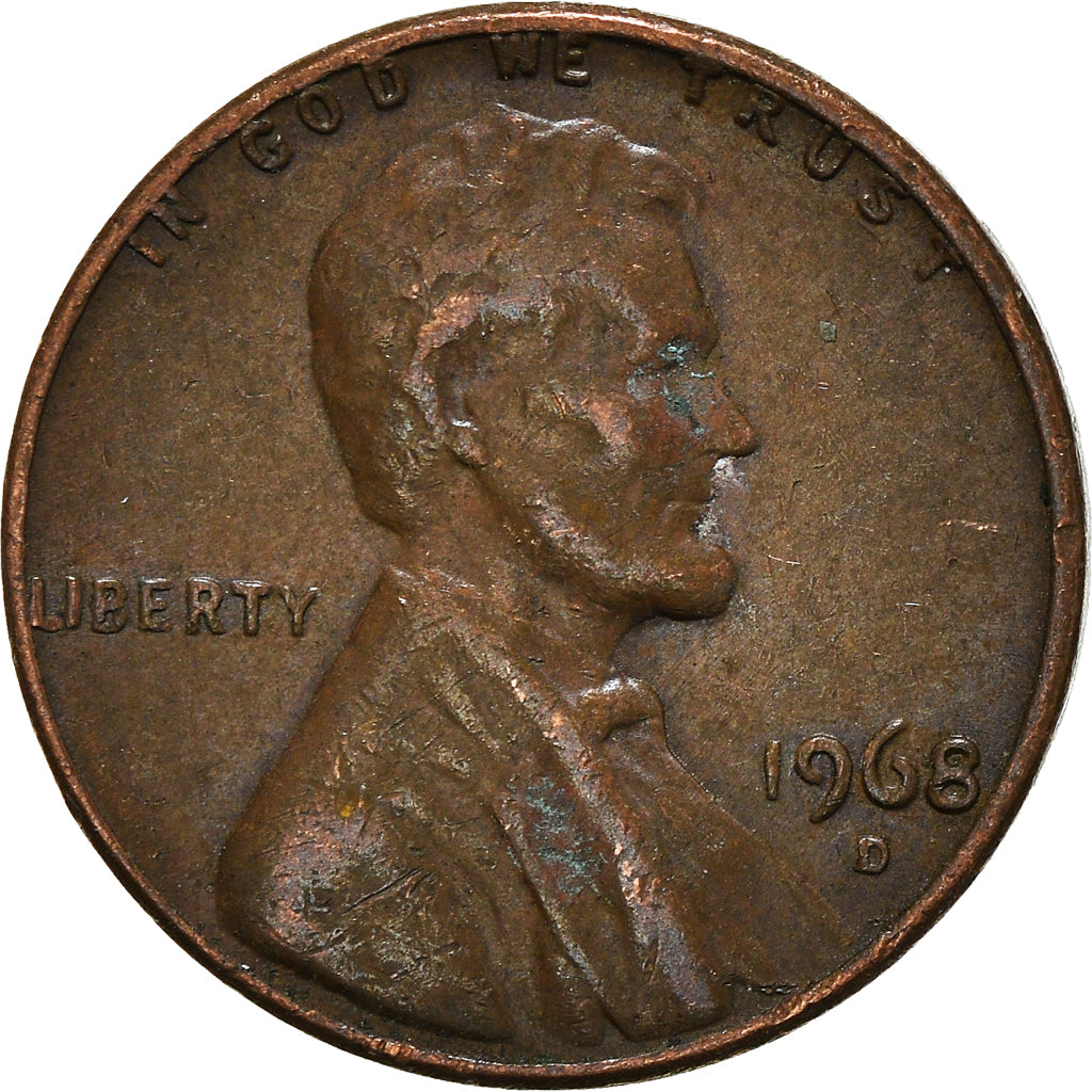 Moneta, Stati Uniti, Cent, 1968
