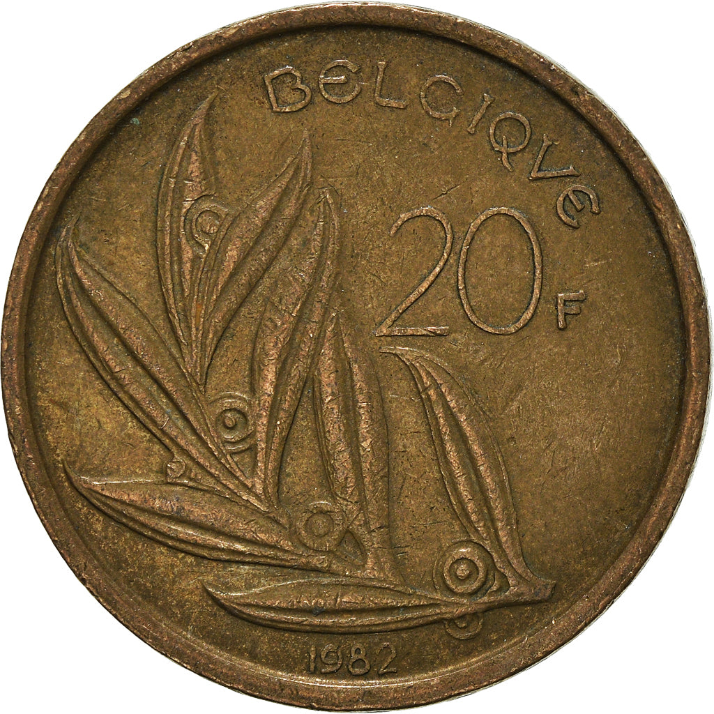 Monnaie, Belgique, 20 Francs, 20 Frank, 1982