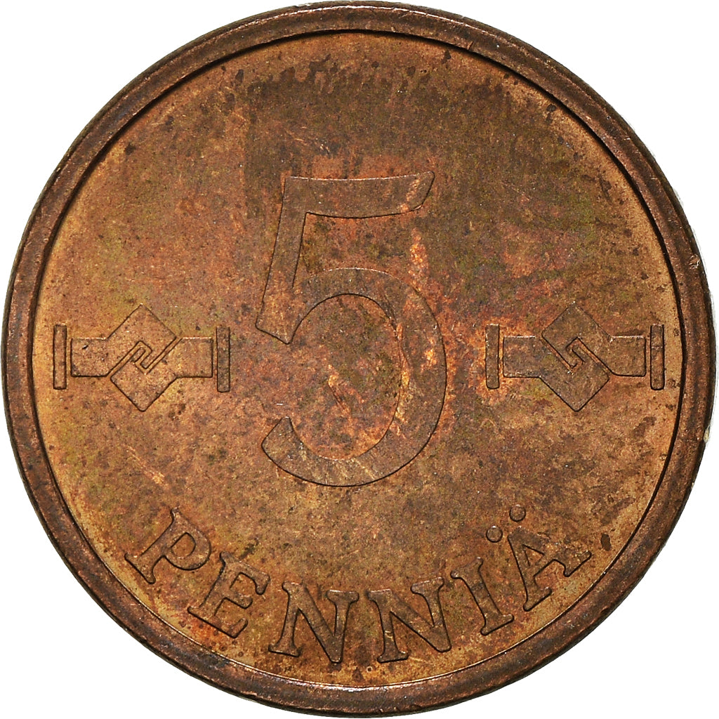 Moneta, Finlandia, 5 Pennia, 1971