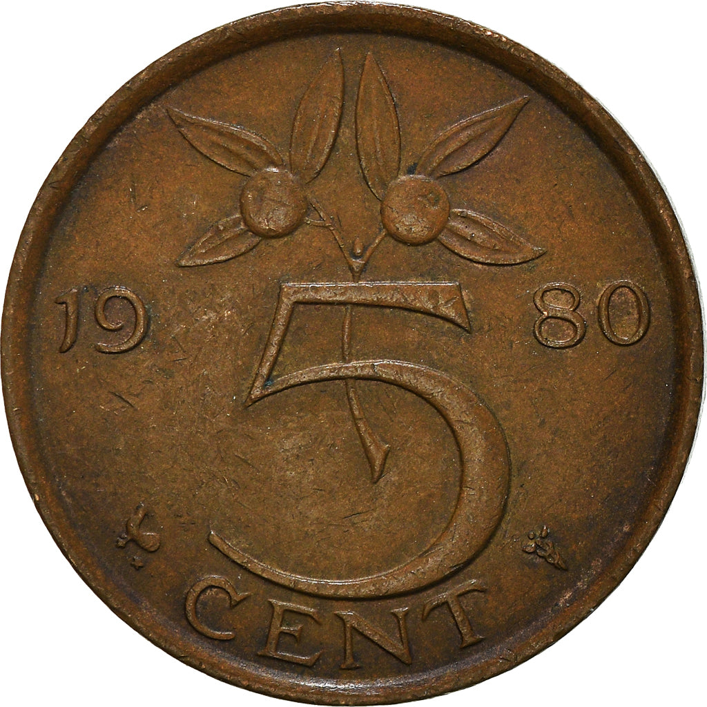 Coin, Netherlands, 5 Cents, 1980