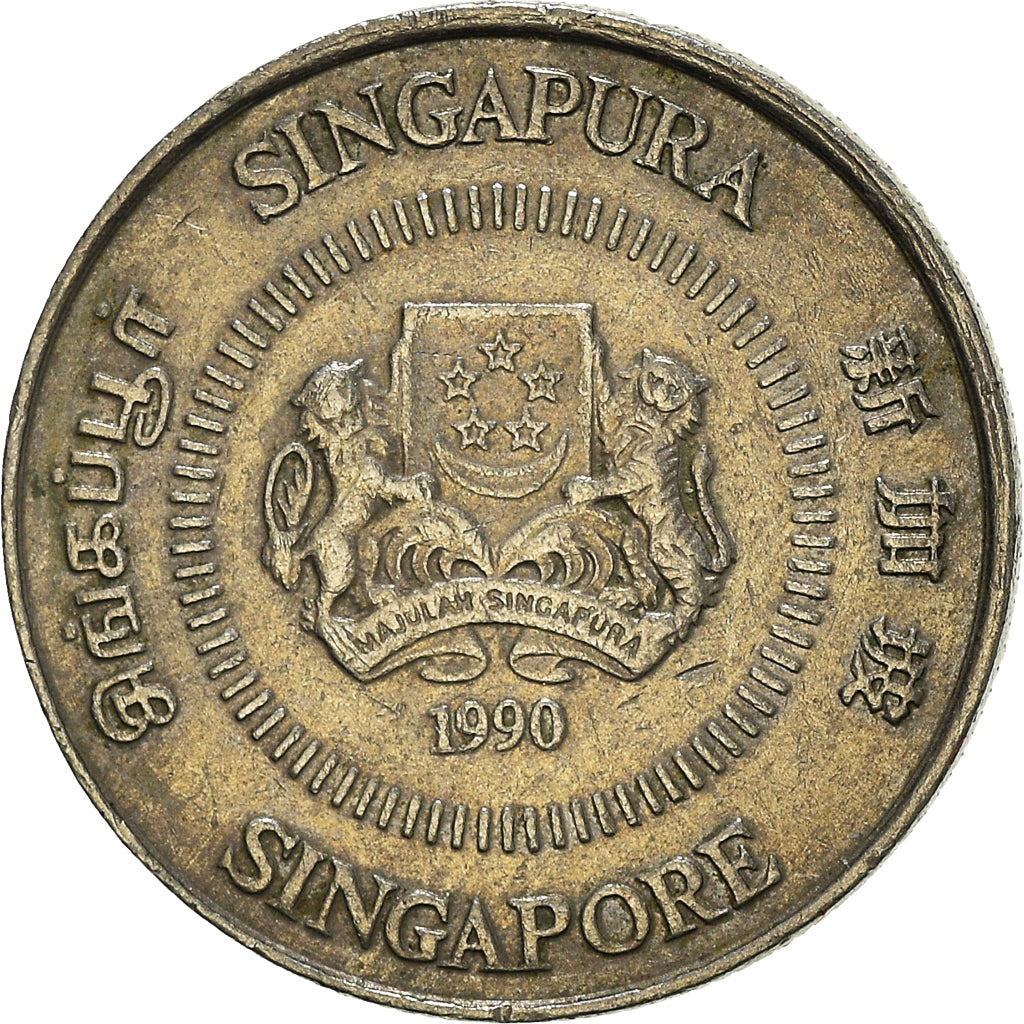Moneta, Singapore, 10 Cents, 1990
