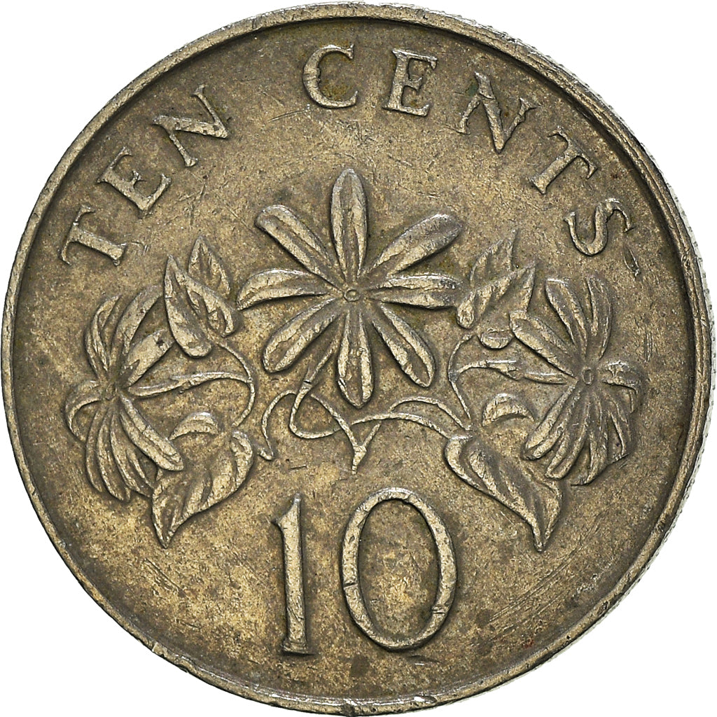 Moneta, Singapore, 10 Cents, 1990