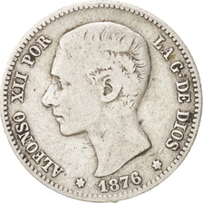 Spain, Alfonso XII, Peseta, 1876, Madrid, VF(30-35), Silver, KM:672