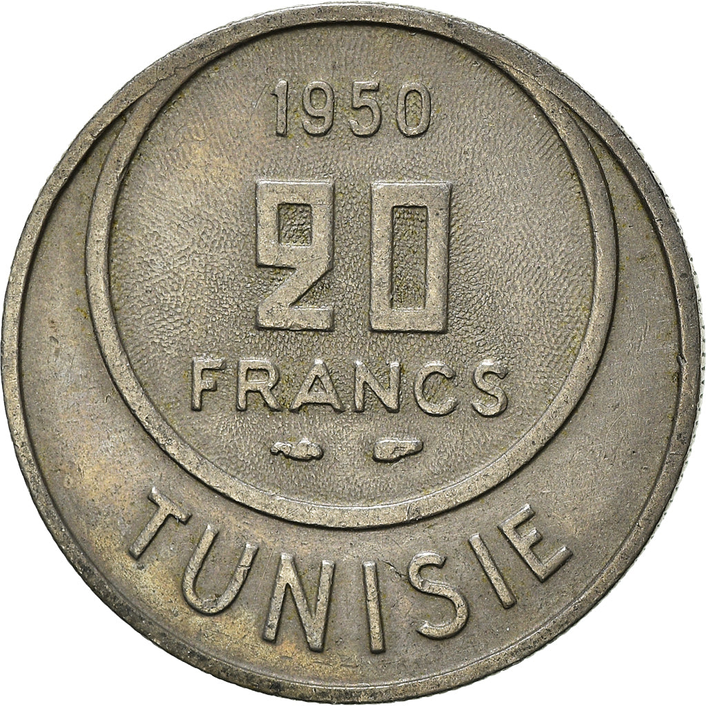 Coin, Tunisia, 20 Francs