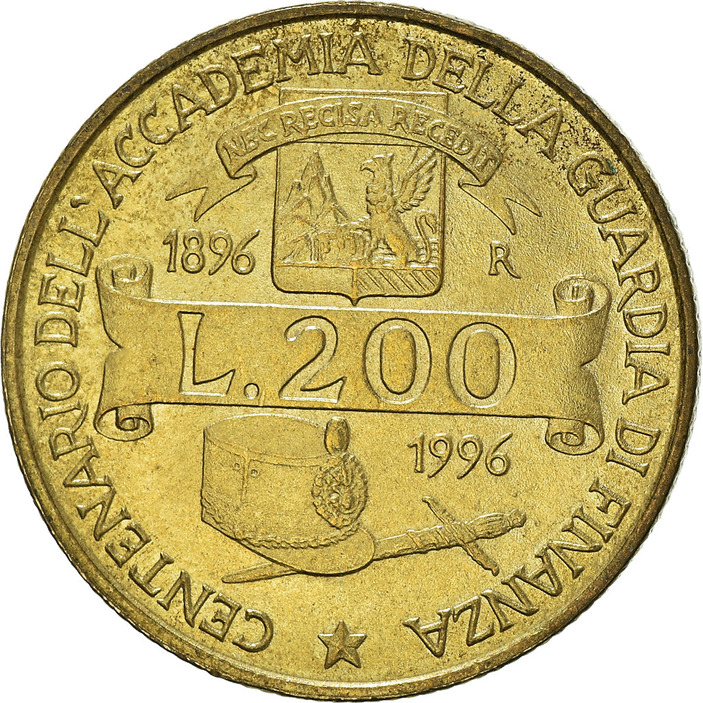 Coin, Italy, 200 Lire, 1996