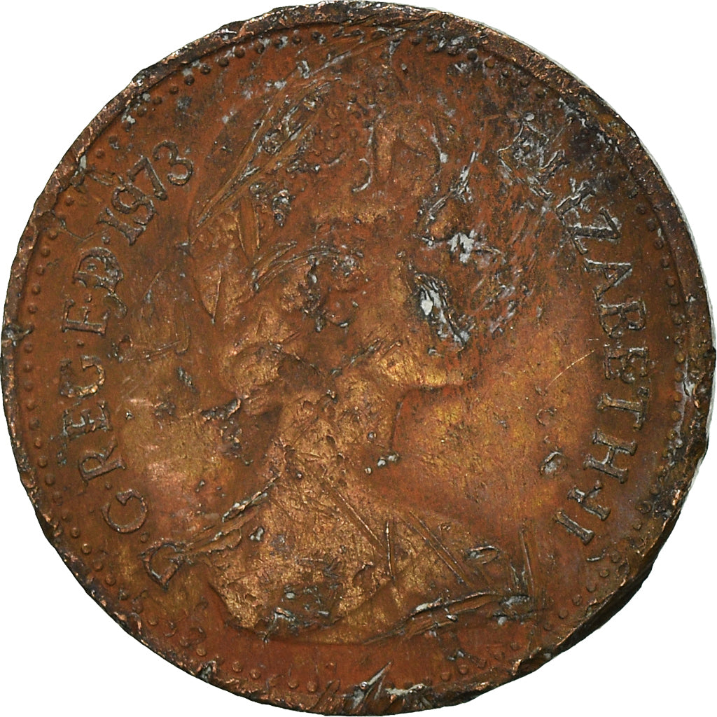 Münze, Großbritannien, 1/2 New Penny, 1973