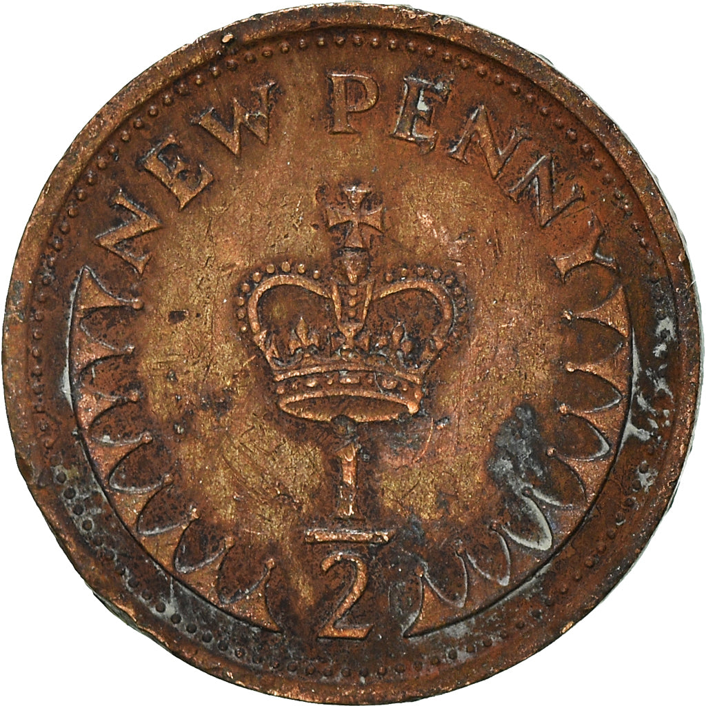 Münze, Großbritannien, 1/2 New Penny, 1973