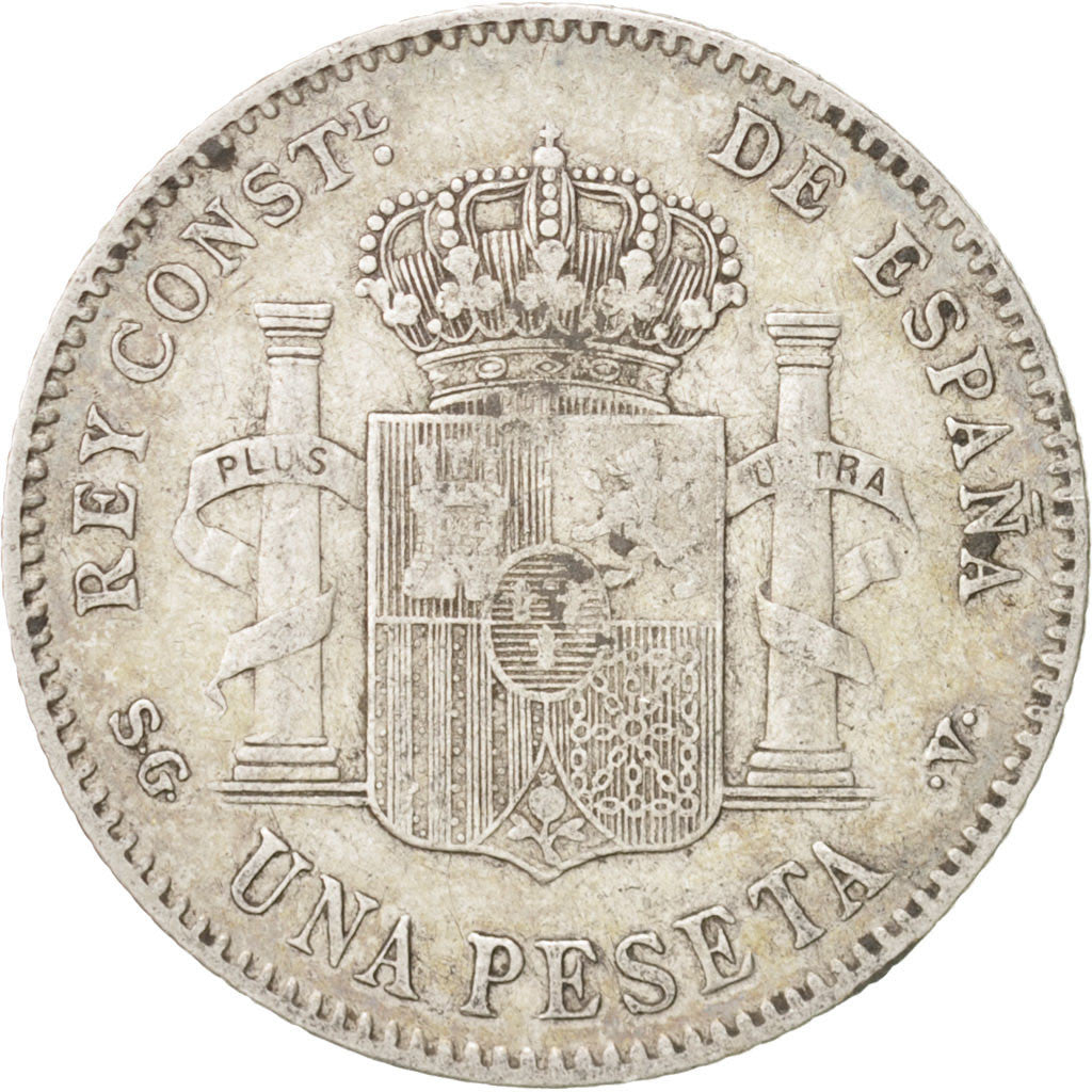 Spagna, Alfonso XIII, Peseta, 1899, Madrid, BB, Argento, KM:706