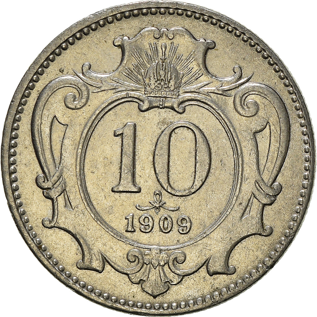 Coin, Austria, 10 Heller, 1909