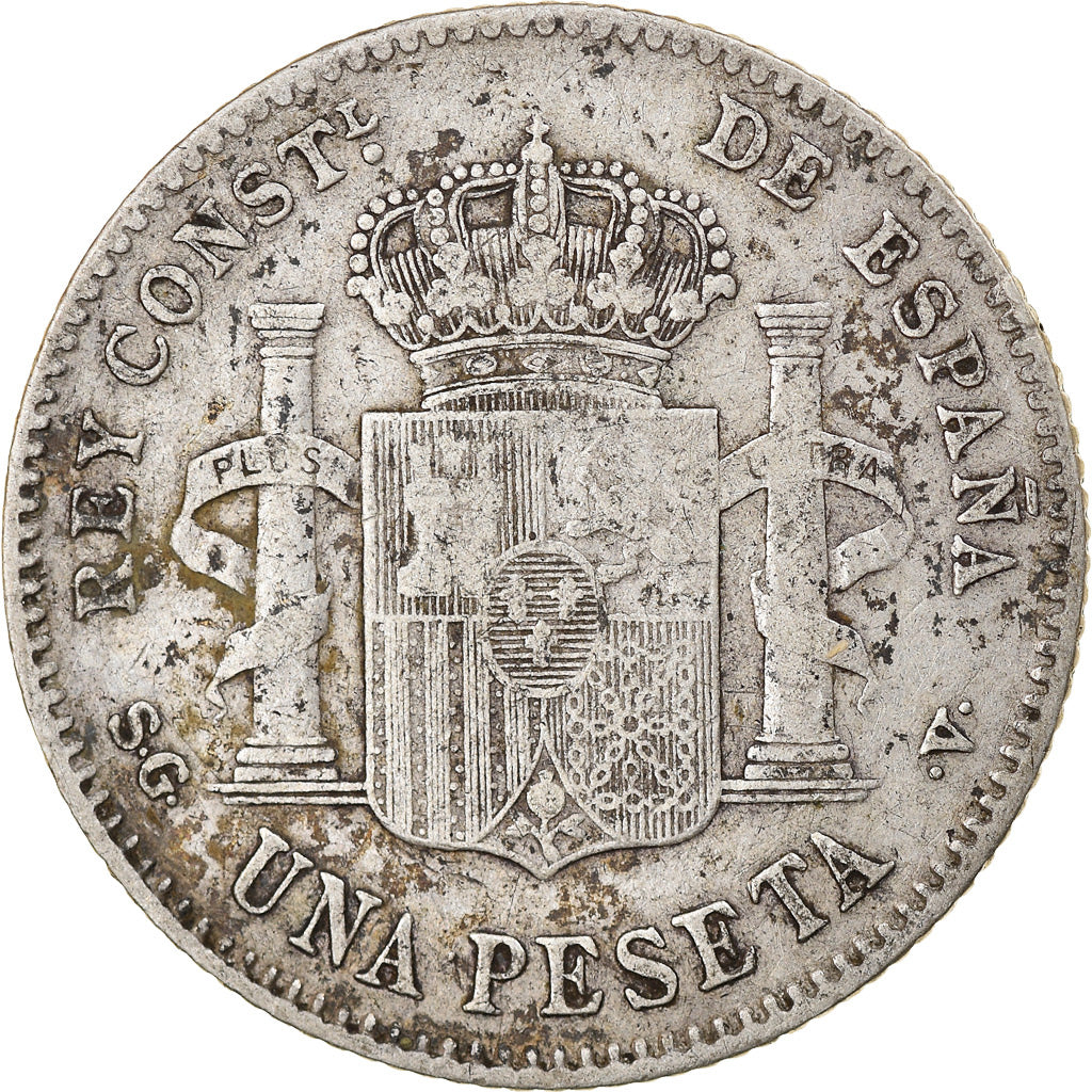 Moneda, España, Alfonso XIII, Peseta, 1899, Madrid, MBC, Plata, KM:706