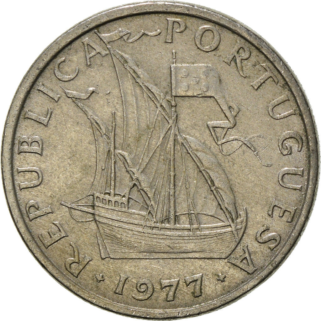 Moneta, Portogallo, 5 Escudos, 1977