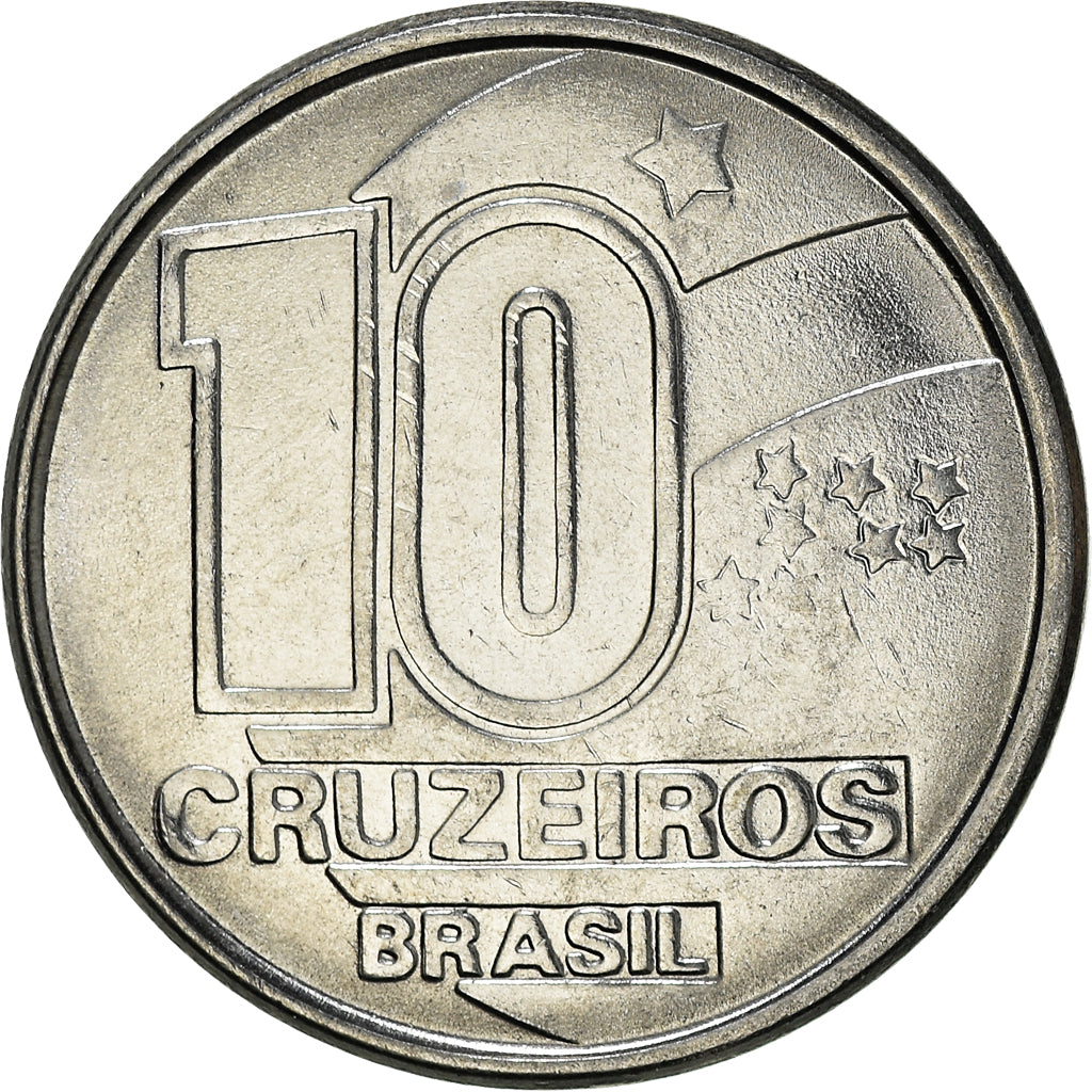Moneda, Brasil, 10 Cruzeiros, 1990