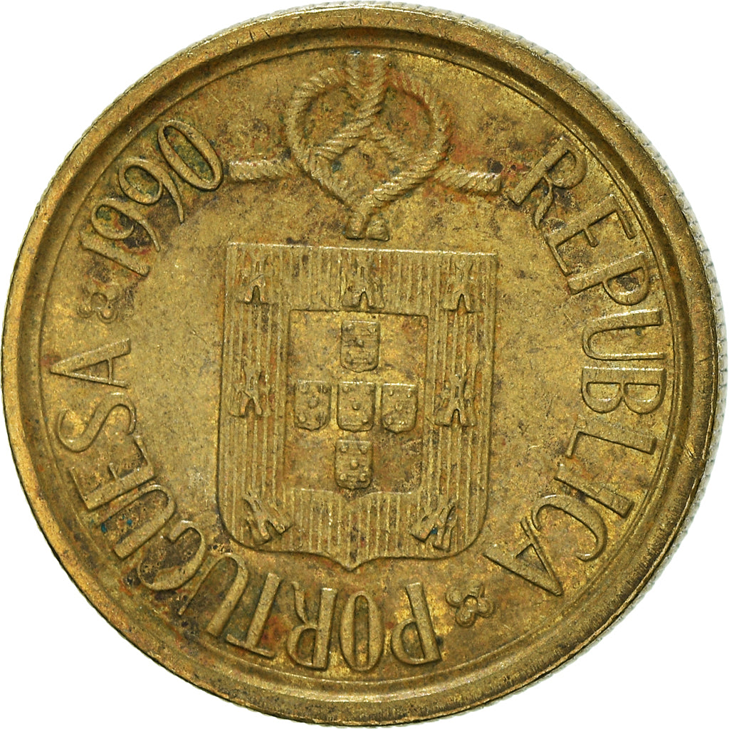 Moneta, Portogallo, 5 Escudos, 1990