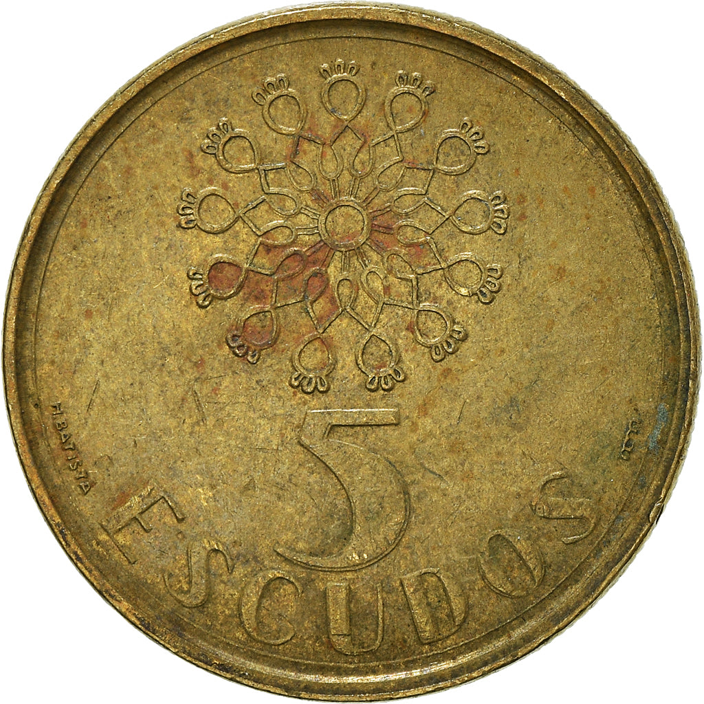 Moneta, Portogallo, 5 Escudos, 1990
