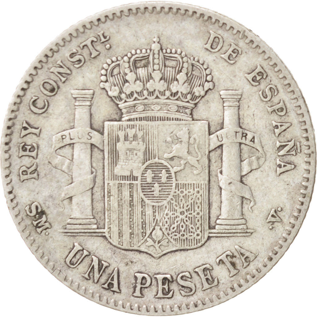 Coin, Spain, Alfonso XIII, Peseta, 1900, Madrid, VF(30-35), Silver, KM:706