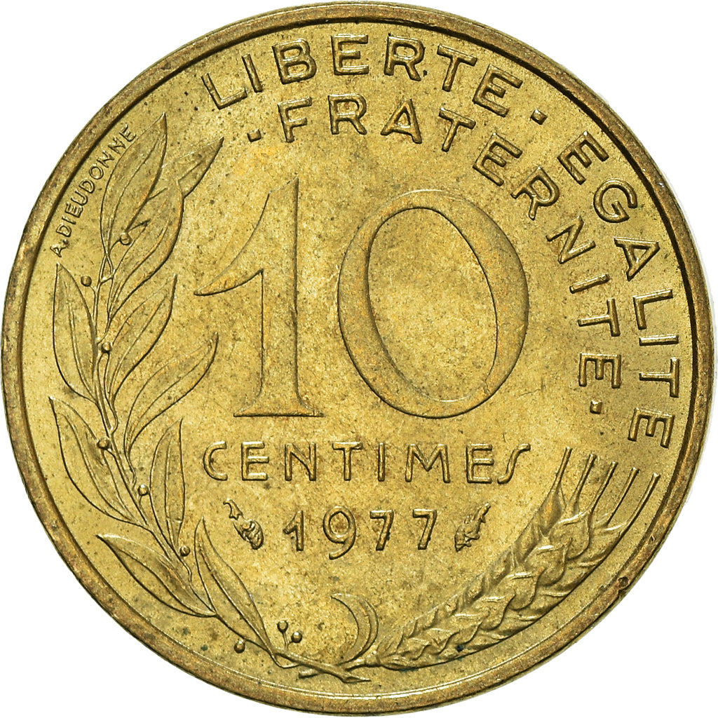 Moneta, Francia, 10 Centimes, 1977
