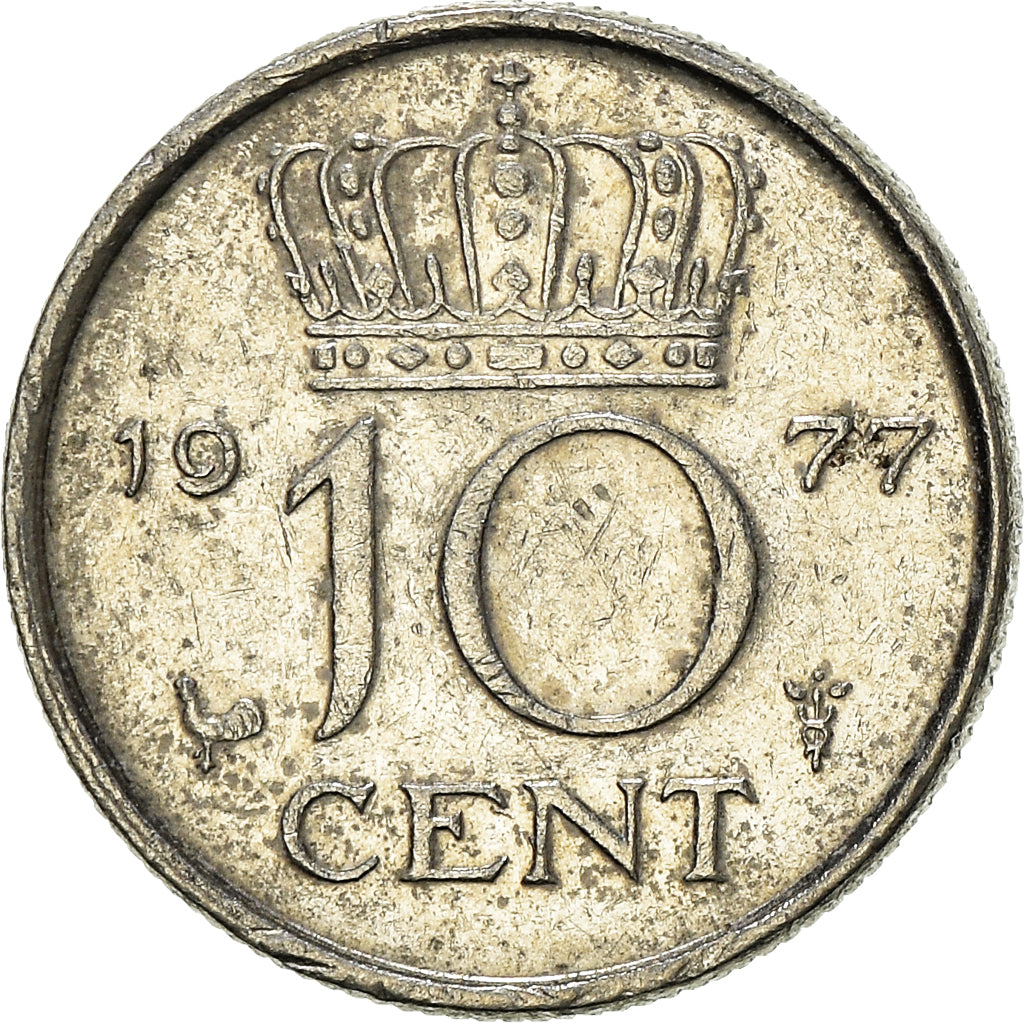 Münze, Niederlande, 10 Cents, 1977