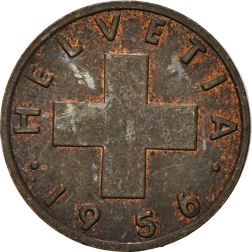 Moneta, Svizzera, Rappen, 1956