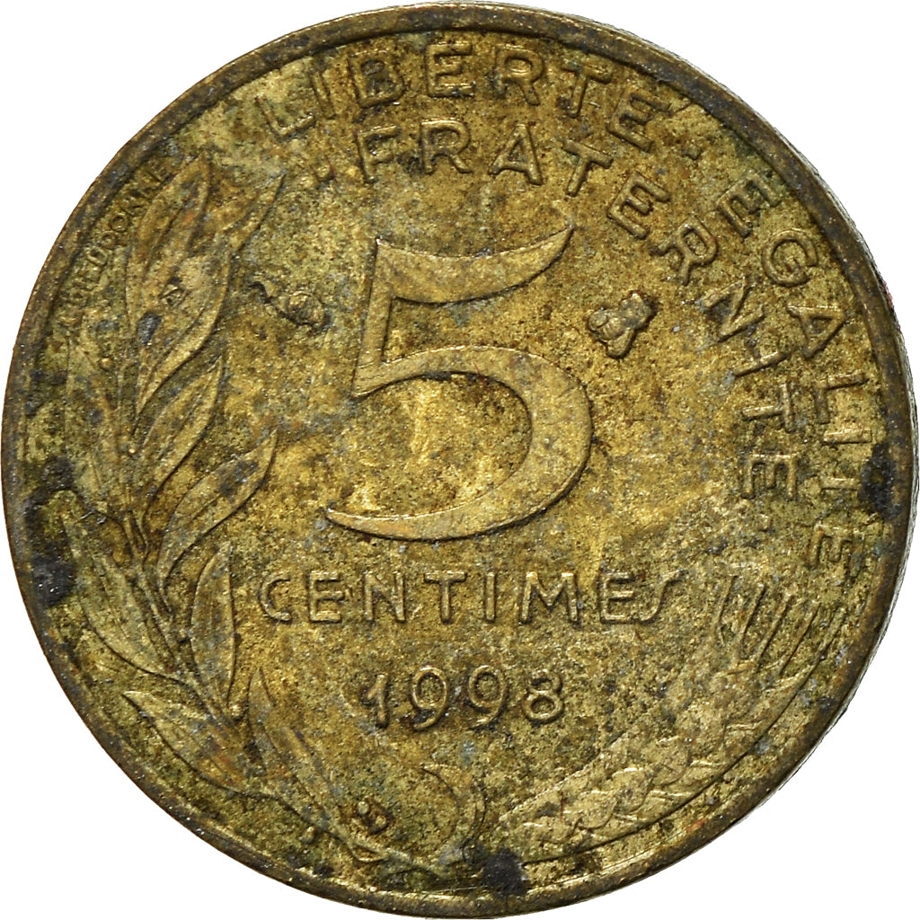 Münze, Frankreich, 5 Centimes, 1998