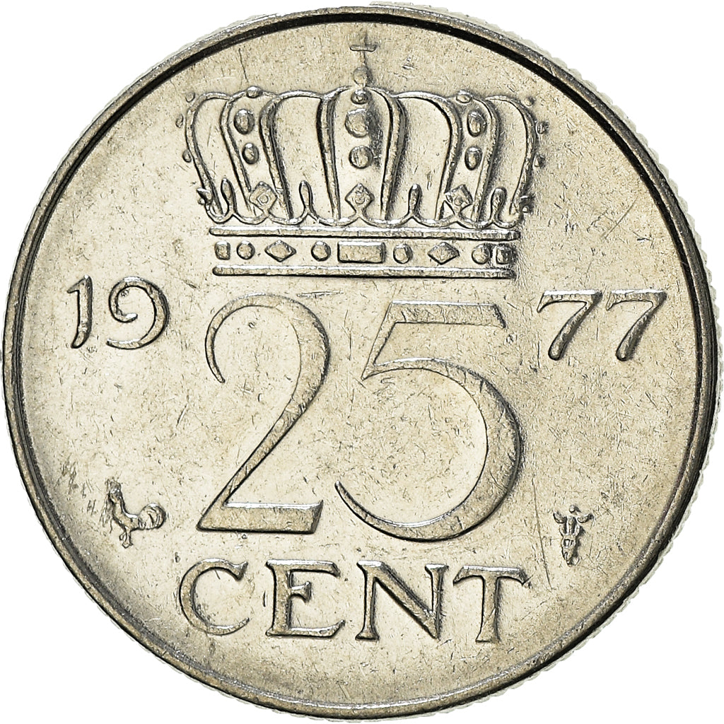 Münze, Niederlande, 25 Cents, 1977