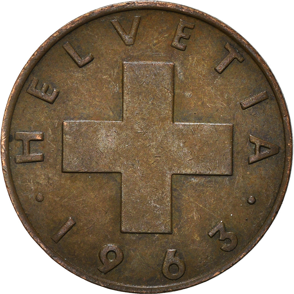 Moneta, Svizzera, 2 Rappen, 1963