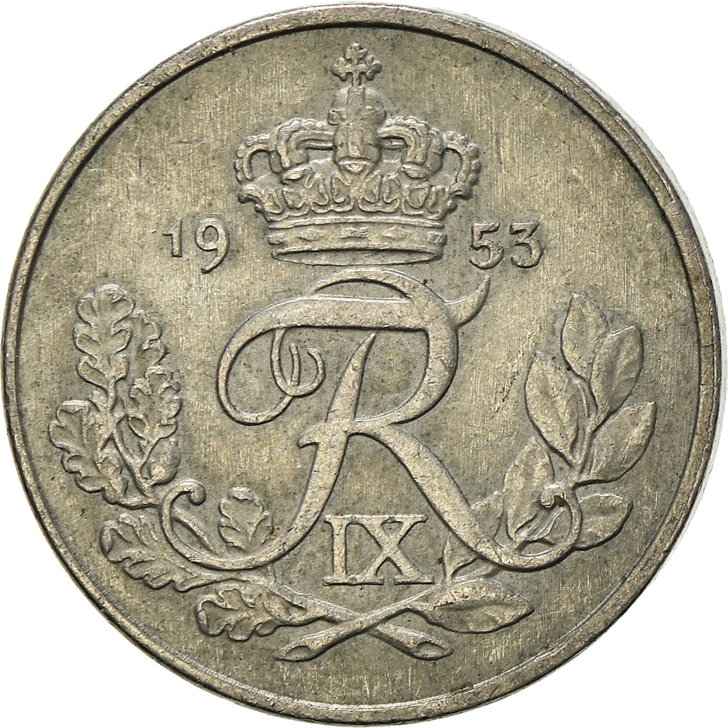 Moneda, Dinamarca, 10 Öre, 1953