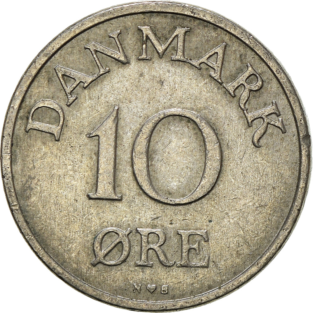 Moneda, Dinamarca, 10 Öre, 1953
