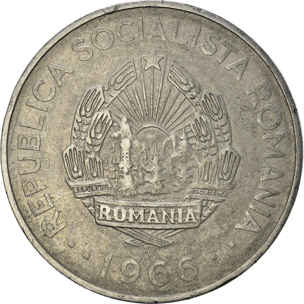 Monnaie, Roumanie, 3 Lei, 1966