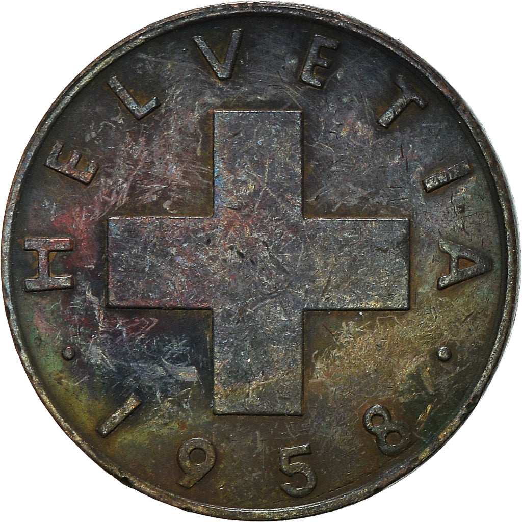 Moneta, Svizzera, Rappen, 1958