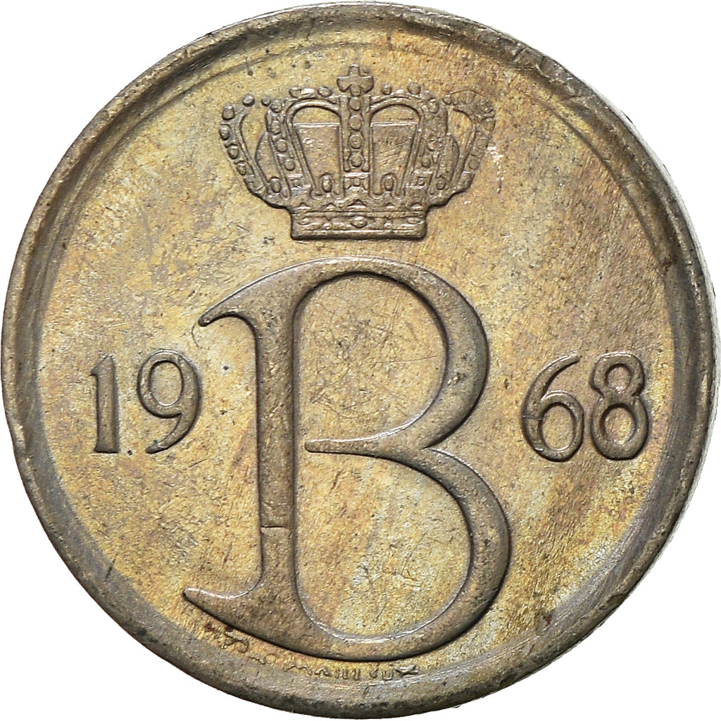 Coin, Belgium, 25 Centimes, 1968