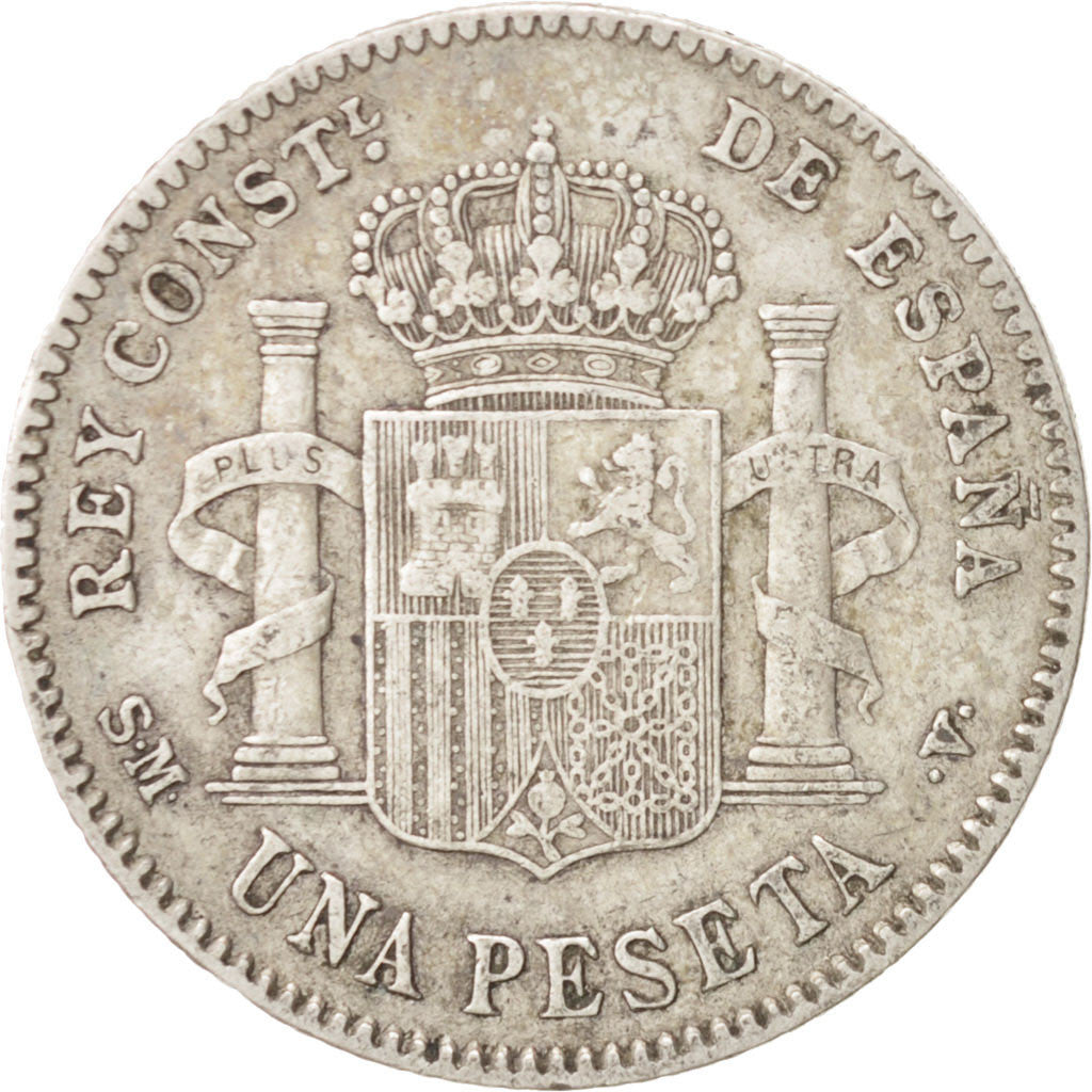 Spain, Alfonso XIII, Peseta, 1902, Madrid, VF(30-35), Silver, KM:706