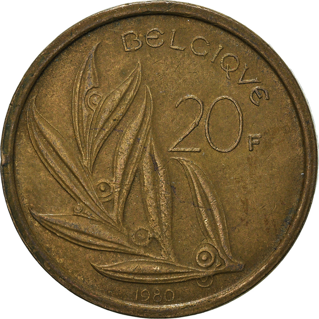 Monnaie, Belgique, 20 Francs, 20 Frank, 1980