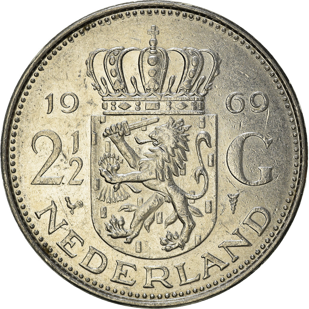Monnaie, Pays-Bas, 2-1/2 Gulden, 1969