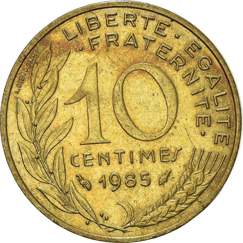 Moneta, Francia, 10 Centimes, 1985