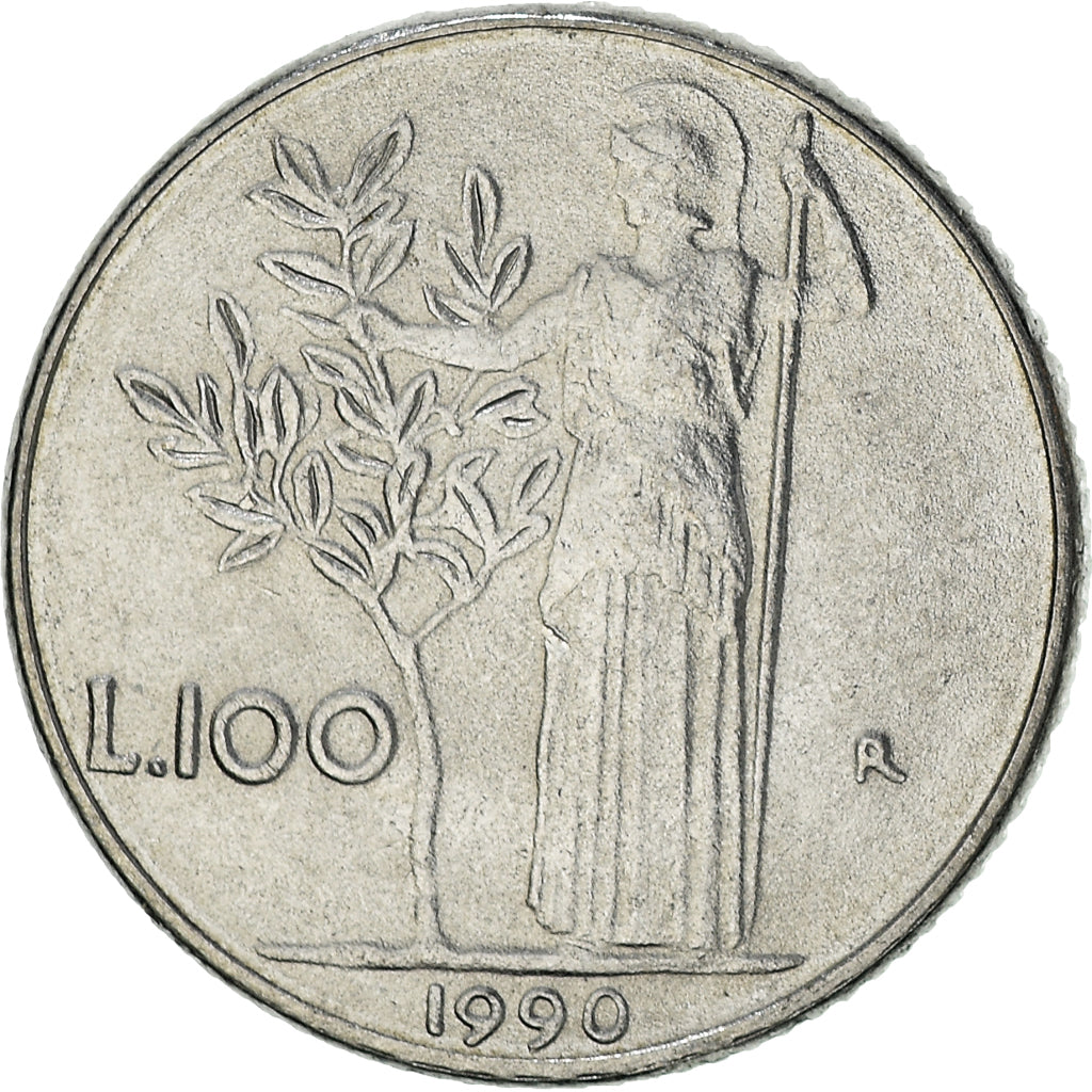 Moneda, Italia, 100 Lire, 1990