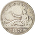 Spain, Provisional Government, 2 Pesetas, 1870, Madrid, VF(20-25), Silver, KM...