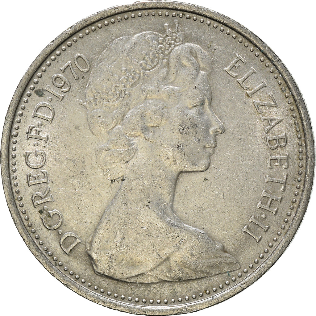 Moneda, Gran Bretaña, 5 New Pence, 1970