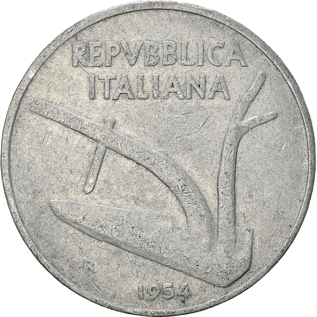 Moneta, Italia, 10 Lire, 1954