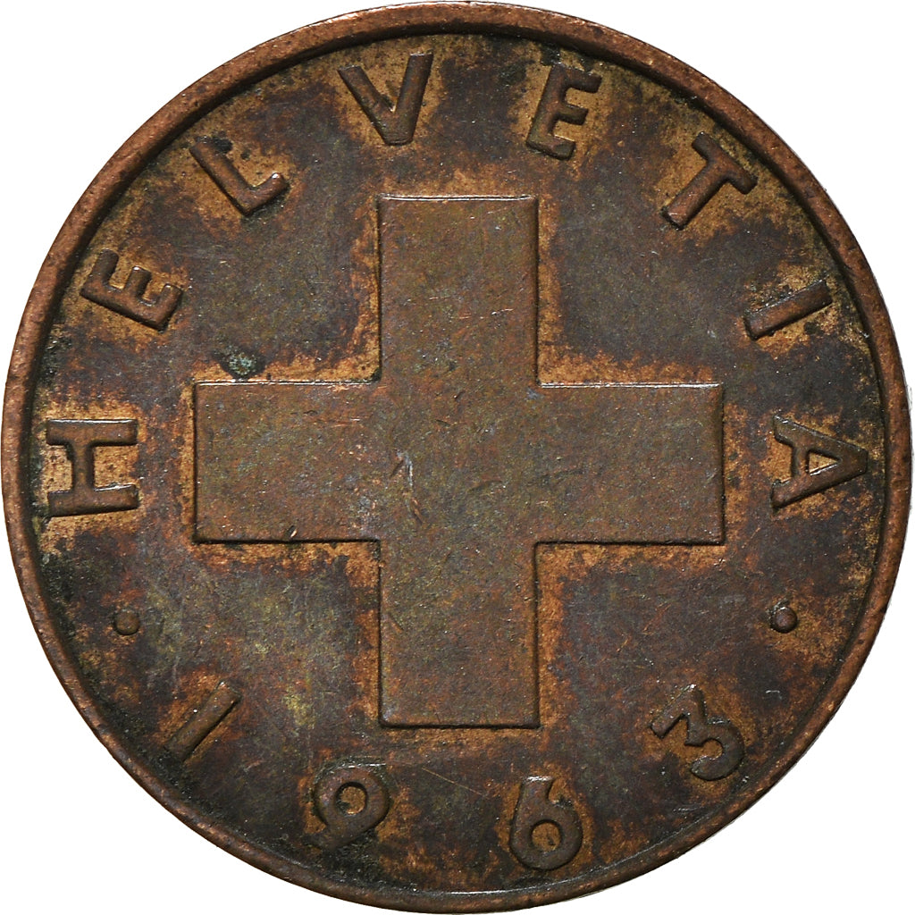 Moneta, Svizzera, 2 Rappen, 1963