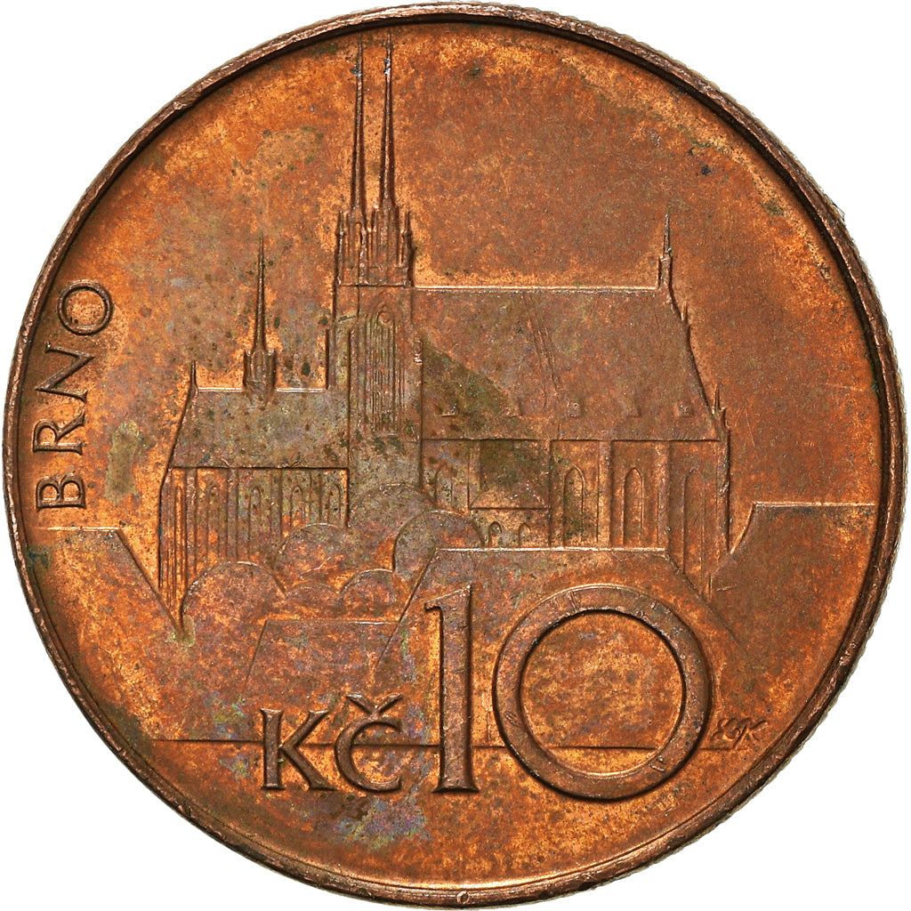 Moneda, República Checa, 10 Korun, 1993