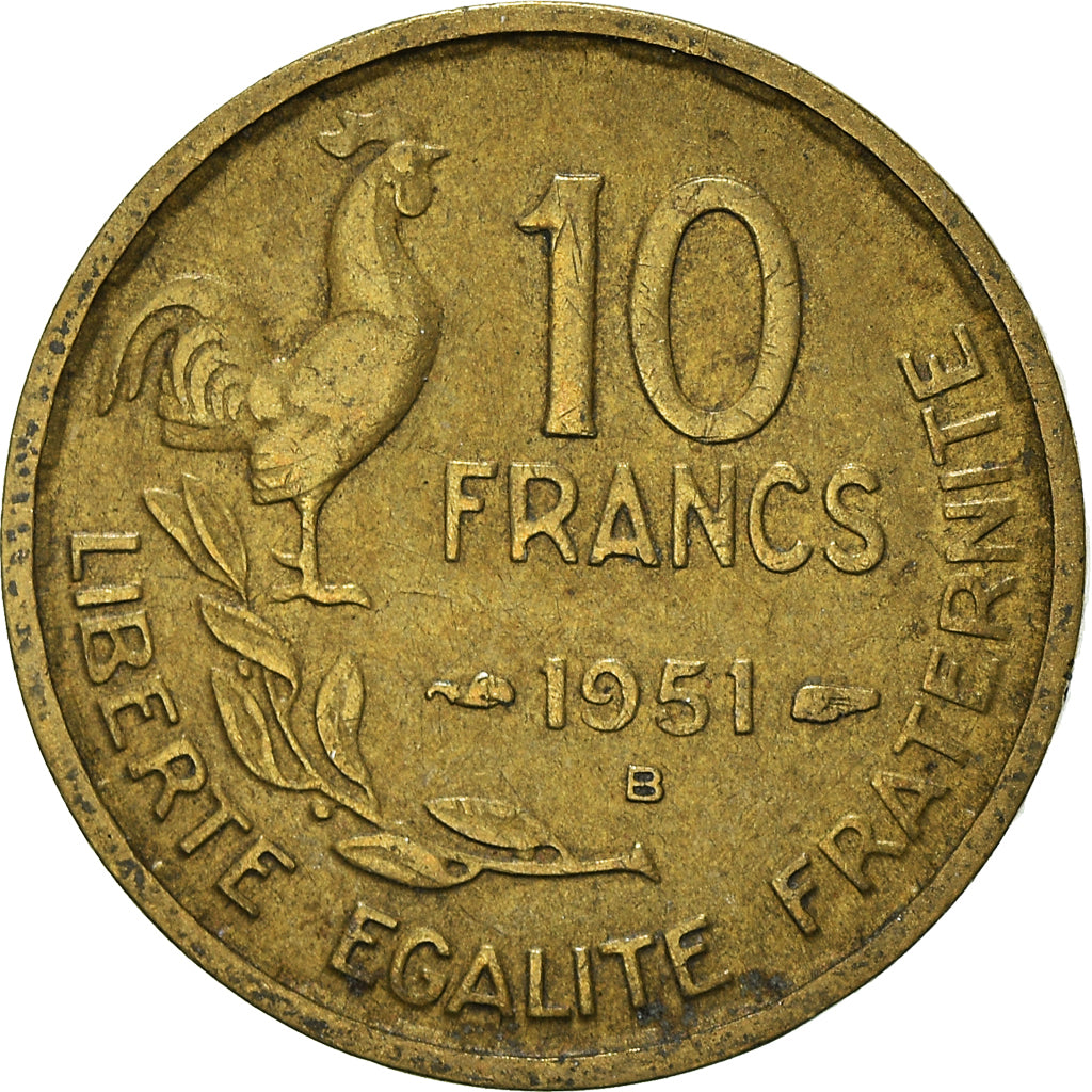 Moeda, França, 10 Francs, 1951