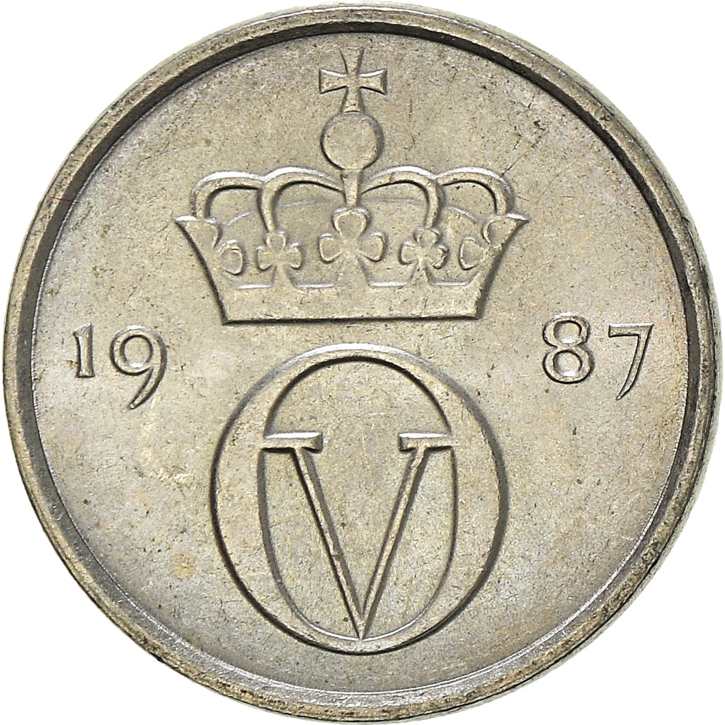 Moneta, Norwegia, 10 Öre, 1987