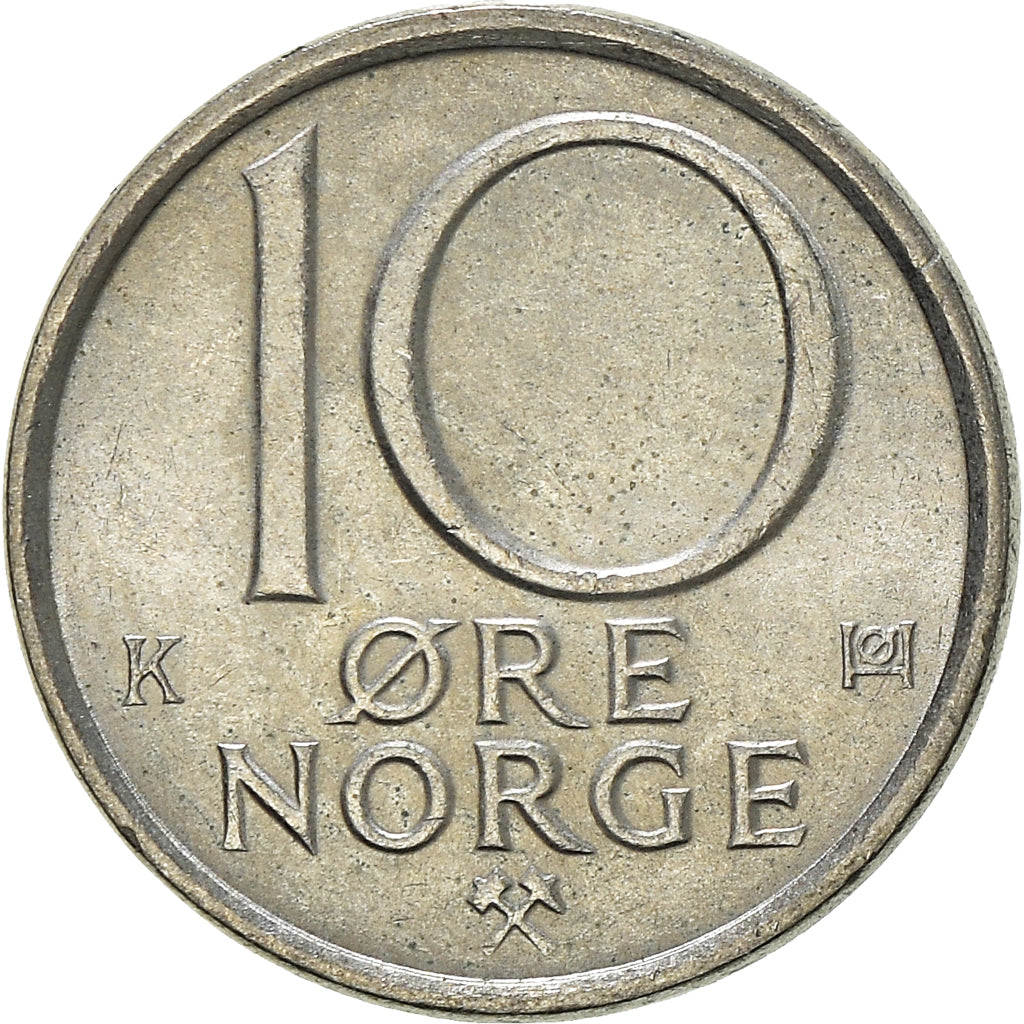 Moneta, Norwegia, 10 Öre, 1987