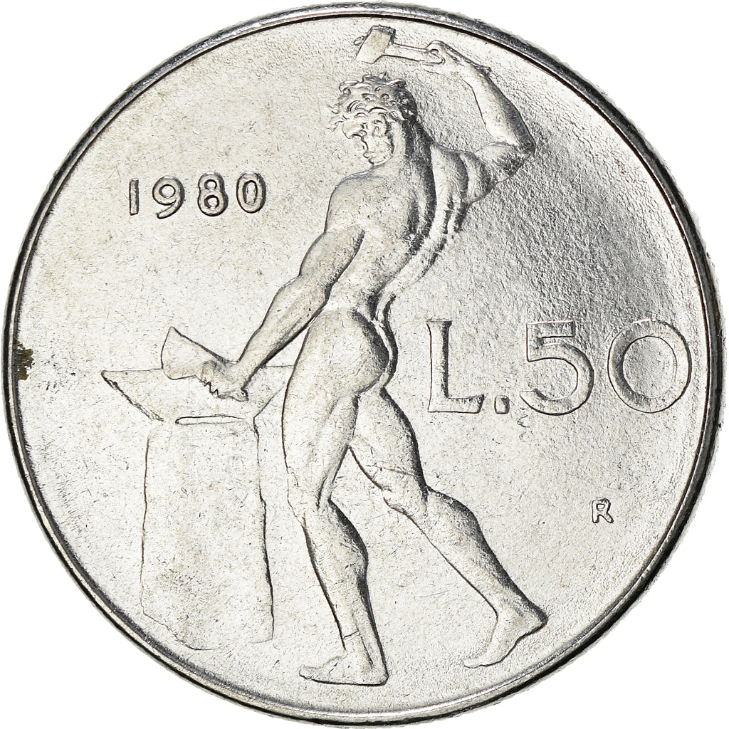 Monnaie, Italie, 50 Lire, 1980